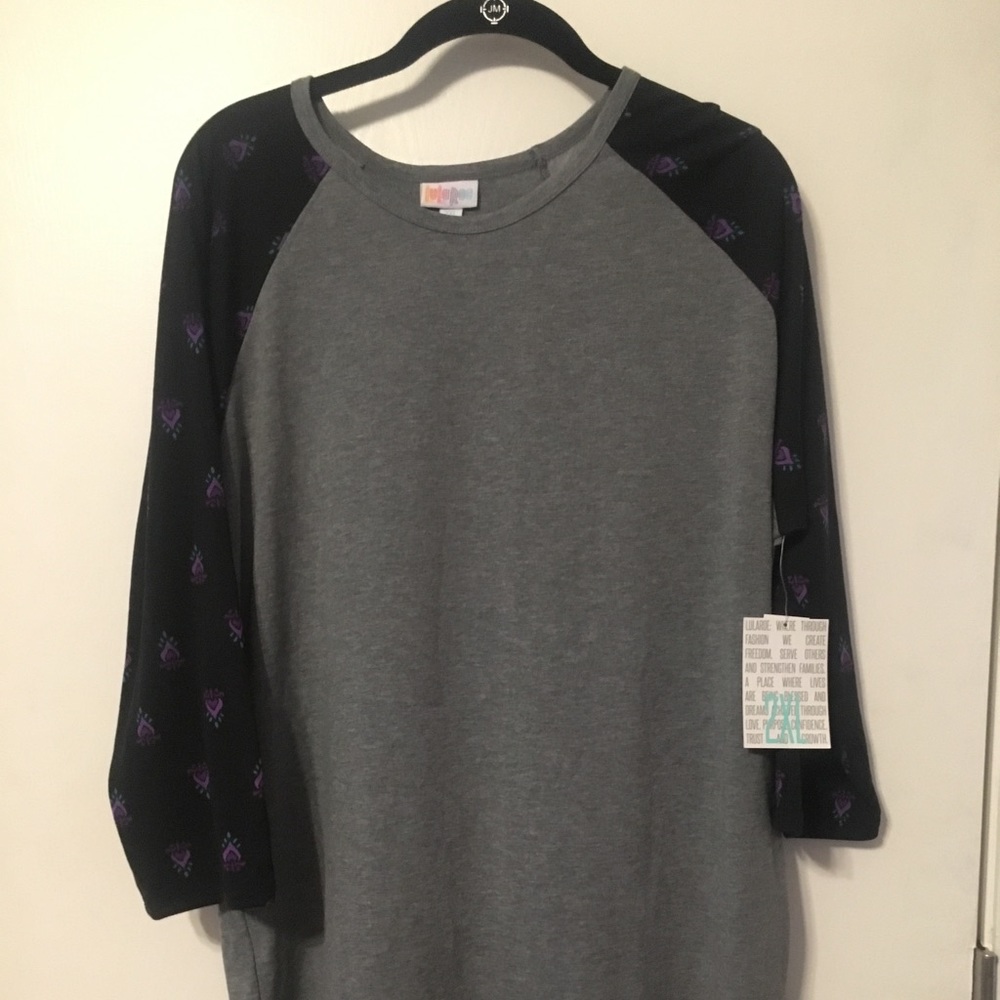 NWT 2XL randy grey black purple Lularoe